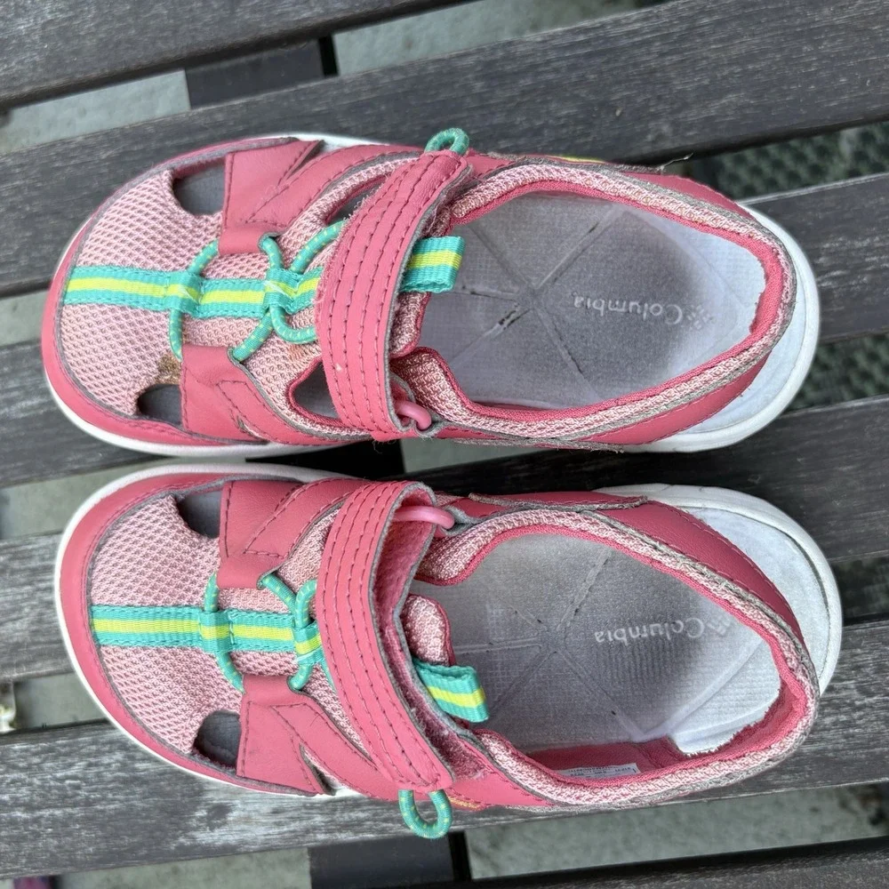 Columbia Kids 13 Pink Techsun Wave Sandals Gorpcore Hiking Water Shoes Hook Loop